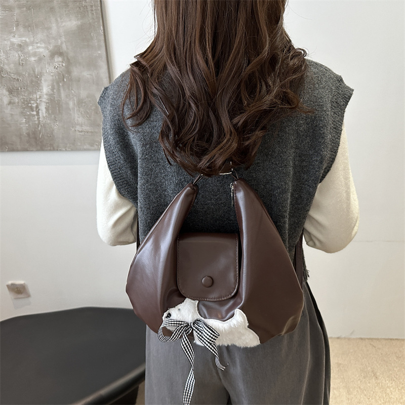 Cross-border retro bag, women's large-capacity 2024 autumn/winter new commuter backpack, single-shoulder crossbody bag, multi-functional bag Specification drawing