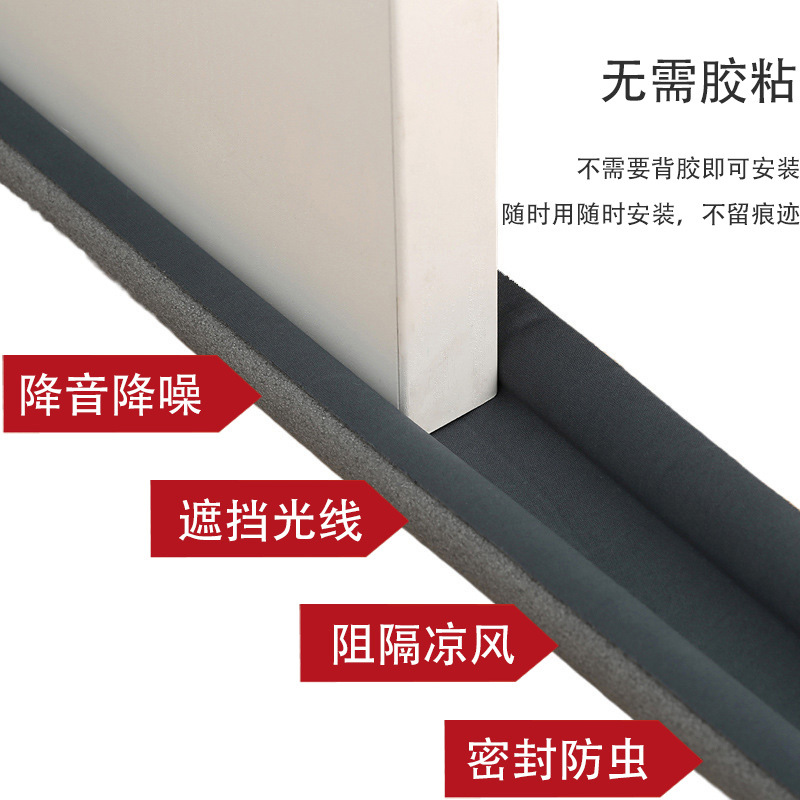 Wholesale manufacturer of door gap and bottom sealing strips, sound insulation and windproof strips, foam rubber strips, windproof gaps, thermal insulation and heat preservation strips Specification drawing