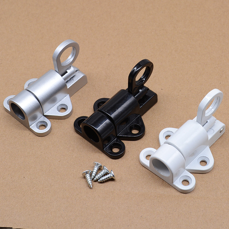 Factory direct sales of solid aluminum alloy spring automatic latch sliding doors and Windows, self-closing casement window lock, aircraft latch details Picture