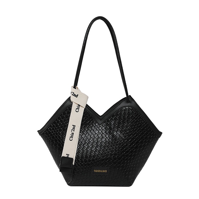 Large-capacity women's 2025 new retro style woven pattern single-shoulder underarm bag, fashionable and high-quality commuter tote bag Item Picture