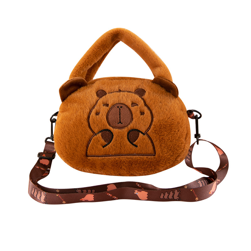 Wholesale of cute capybara Capybara doll bags, doll bags, children's crossbody bags, plush bags and handbags Item Picture