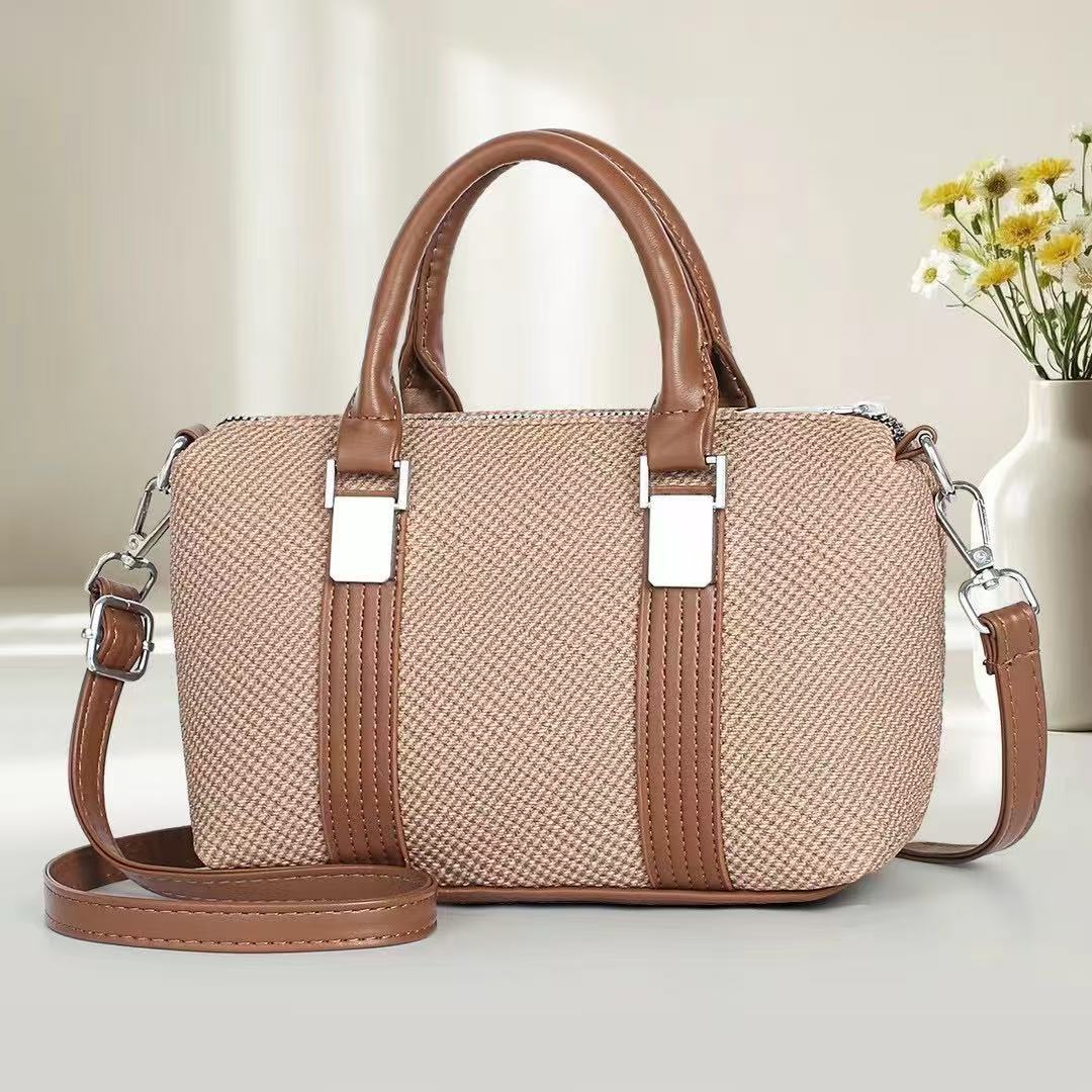 This is a new summer fashion design, made of pu material fabric, featuring a crossbody bag. It's a trendy, versatile and simple single-shoulder bag for women full figure