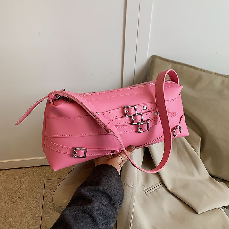 Korean motorcycle style underarm bag for women, 2025 new trendy, fashionable and stylish baguette bag, versatile single-shoulder handbag details Picture