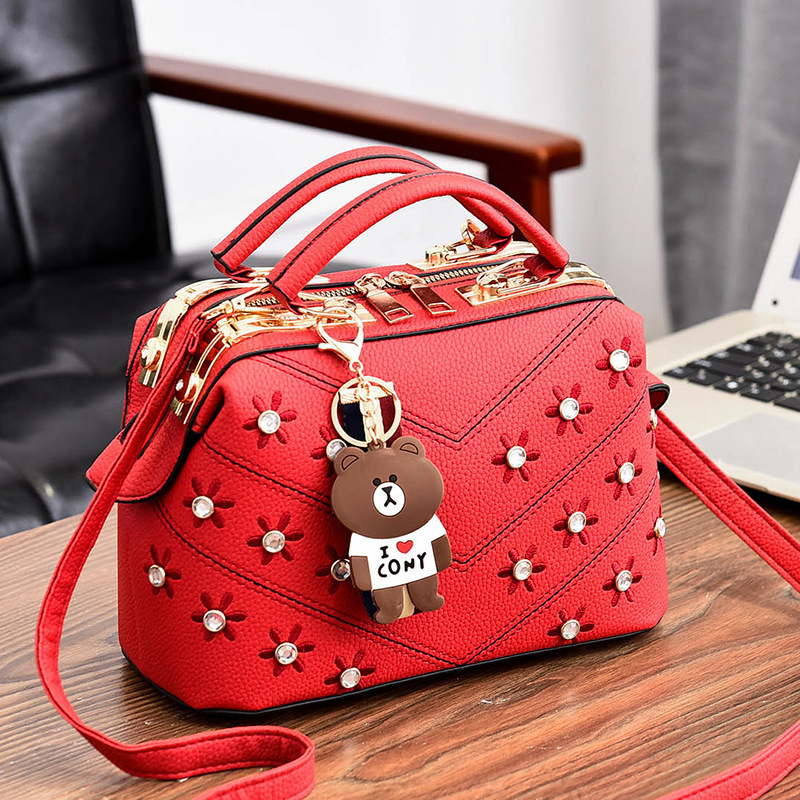2022 new style fashionable retro embroidered women's bag, Korean-style steel frame box bag, crossbody single-shoulder bag, one-piece consignment Specification drawing