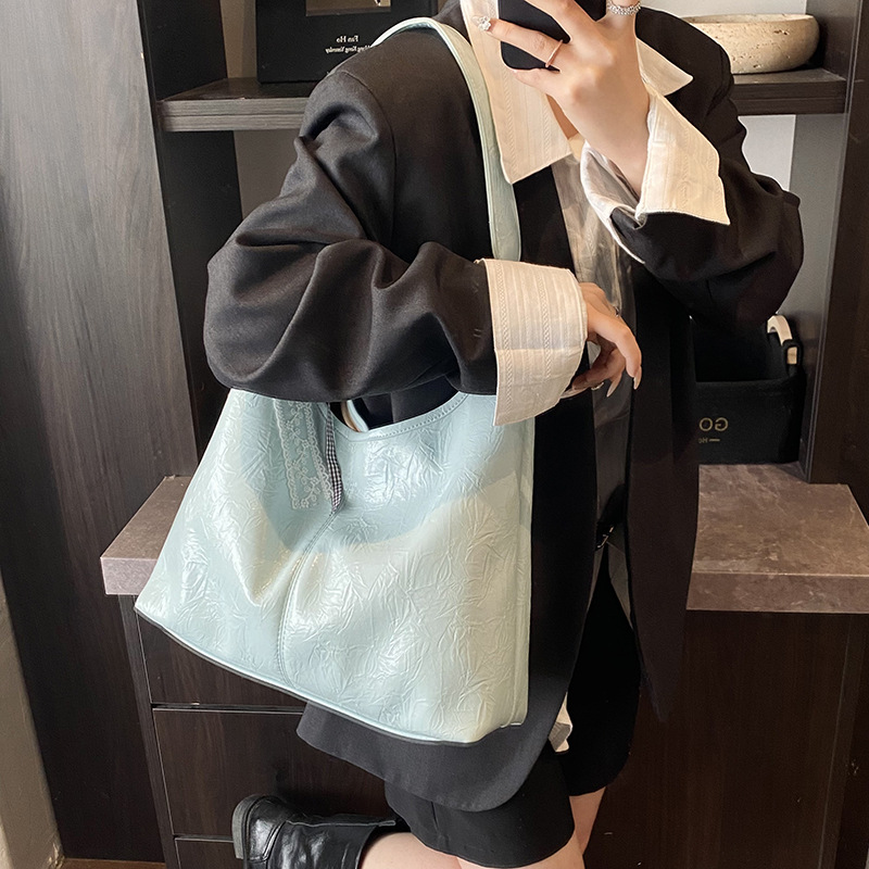Soft leather large-capacity tote bag for women 2025 new cross-border Korean-style fashionable single-shoulder underarm bag details Picture