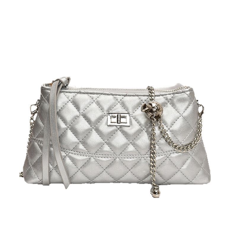 The 2025 new high-end, versatile and fashionable crossbody bag for women, with a stylish diamond-shaped chain and a trendy single-shoulder bag Item Picture