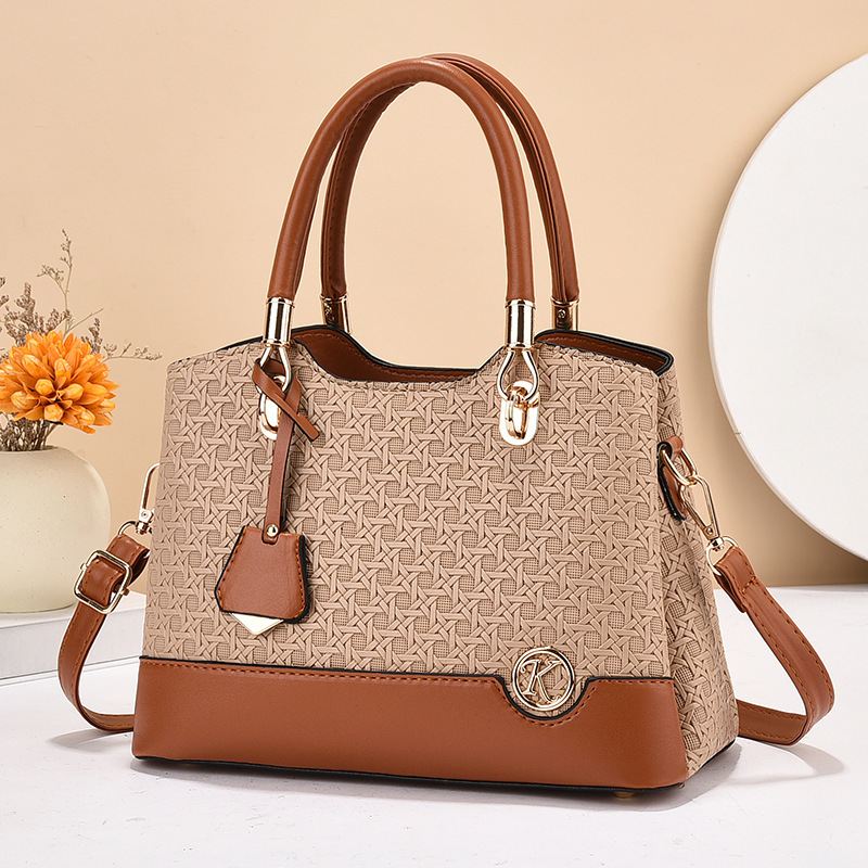 The grand Mom Bag is a new large-capacity cross-border multi-layer fashionable handbag for women with contrasting colors and a single-shoulder crossbody bag for women Specification drawing