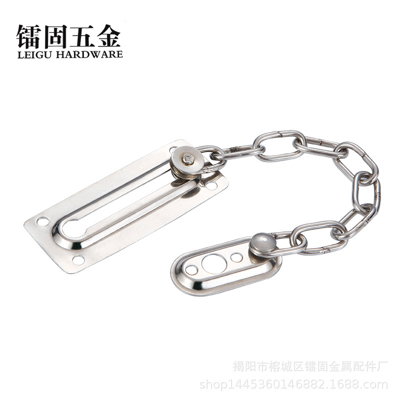 Guangdong manufacturer's 304 stainless steel door inner anti-theft chain door chain door latch anti-theft latch safety chain door bolt anti-theft chain lock full figure