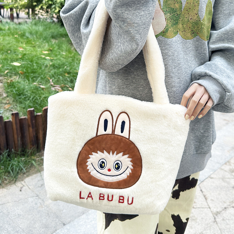 New cute hand-held shoulder bag, a cute cartoon storage bag with a girlish heart, large-capacity student single-shoulder backpack, birthday gift details Picture