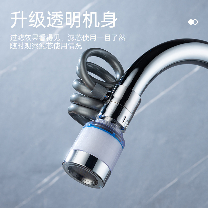 Pull-out little magic tool, filter faucet extender, filter, pressure increase, splash prevention, universal rotation for kitchen and bathroom Application Scenario