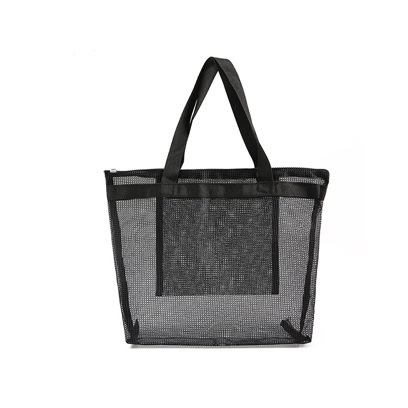 New mesh beach bag, travel single-shoulder bath storage bag, dry and wet separation bag for clothes, and outdoor toiletry bag Item Picture