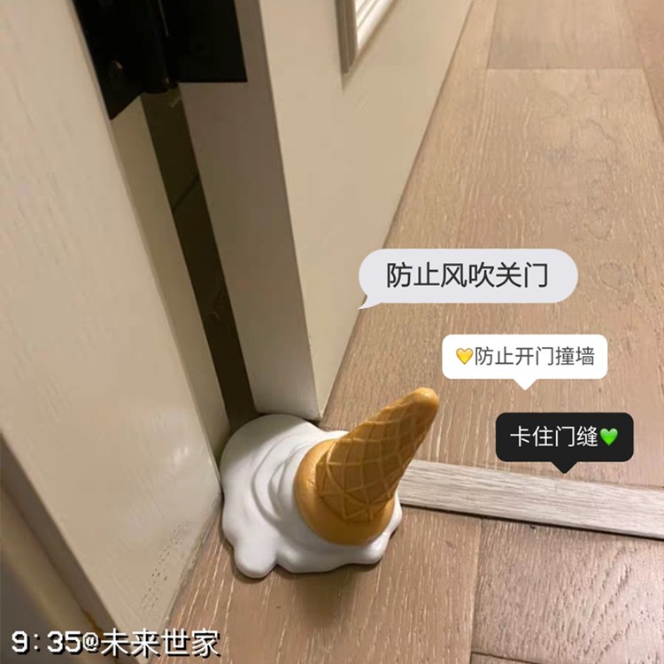 Banana door stop ice cream, creative door stop, silicone door stop, door stopper, door stop strip, no need for drilling details Picture