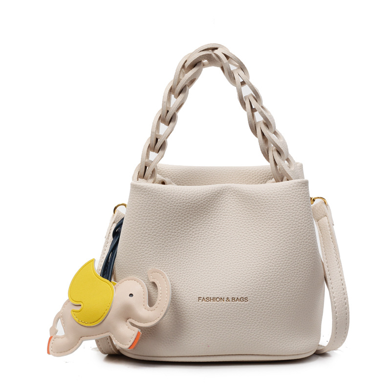 High-end texture hand-held small bag for women, 2025 new style fashionable soft leather bucket bag, versatile casual single-shoulder crossbody bag Item Picture