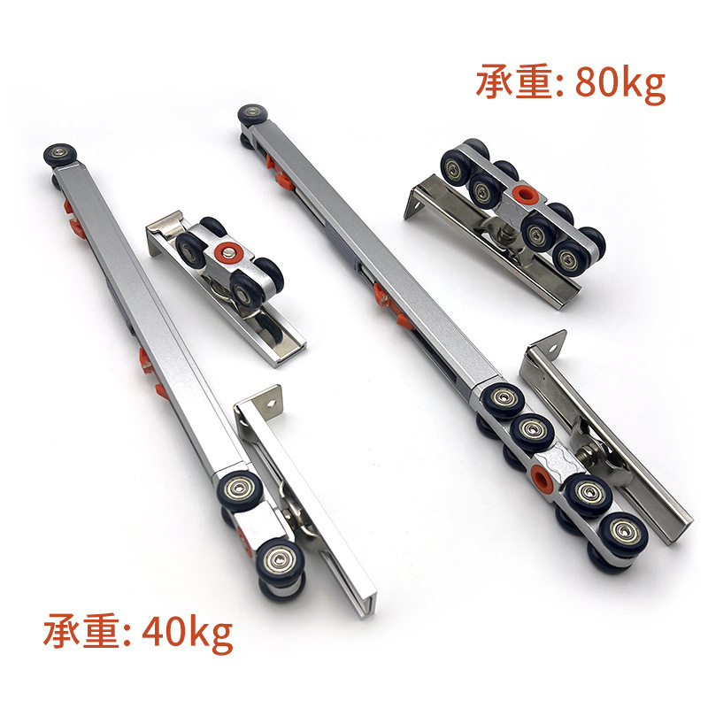 Home decoration door and window hardware accessories, bidirectional buffer hanging wheels, entrance sliding door wheels, bedroom sliding door hanging rails, tracks Application Scenario