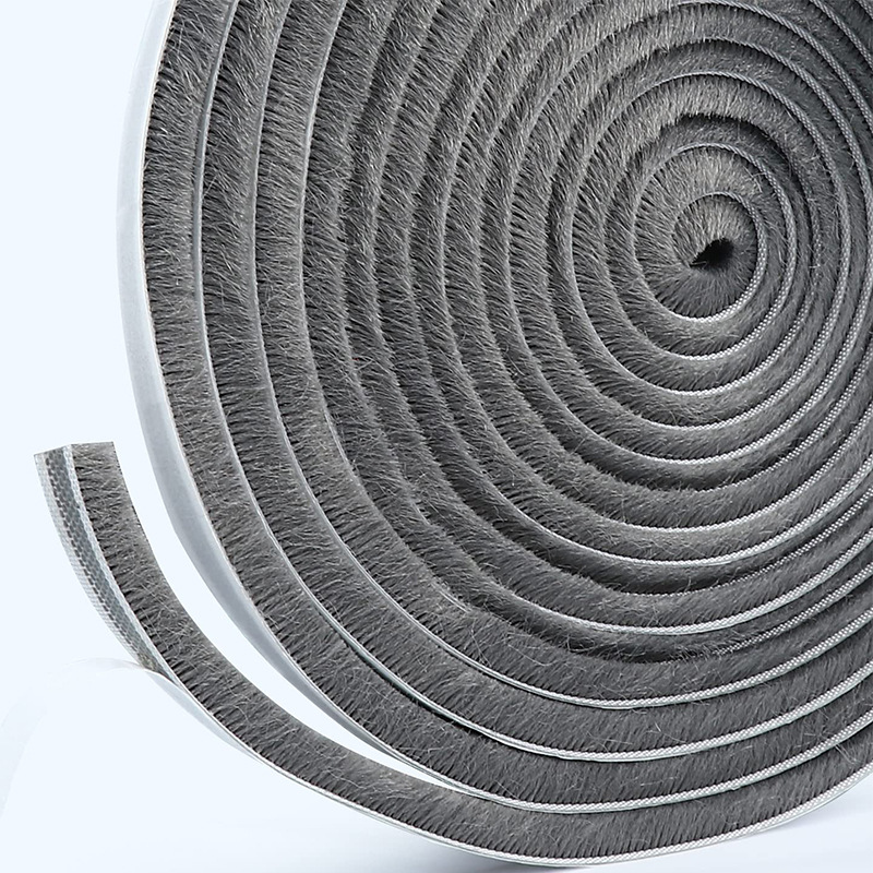 Aluminum alloy door and window sealing wool strips, self-adhesive plastic steel window, aluminum alloy accessories, door and window wool strips, dust-proof, winter windproof strips Item Picture