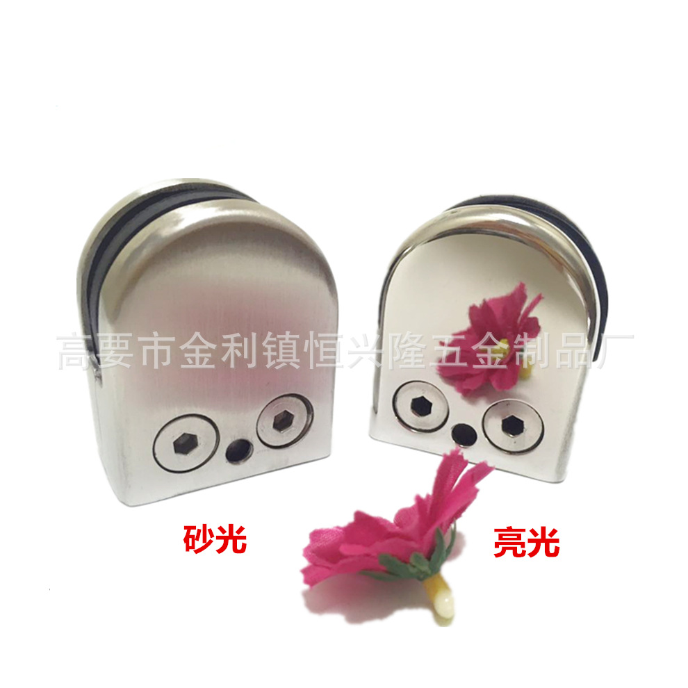 High-end stainless steel glass clamps, fish mouth clamps, glass fixing clamps, glass brackets, glass clips, no need for drilling details Picture