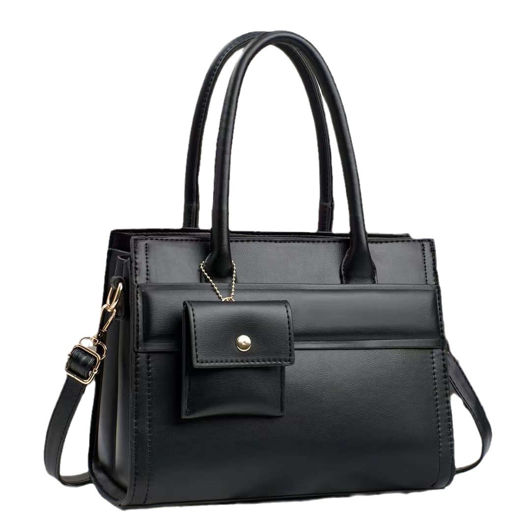 2024 New fashion women's bag with small bag, high-end and elegant women's handbag, cross-border single-shoulder crossbody bag in solid color Item Picture