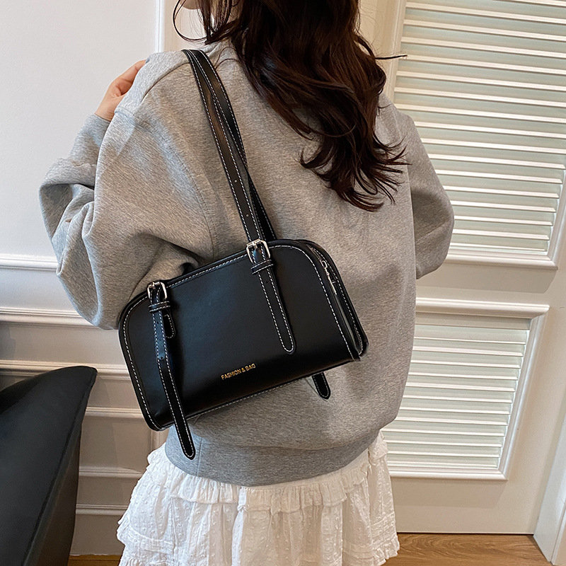 Cross-border Trendy Women's Bag 2025 Summer New trendy fashion handbag, simple and niche underarm bag, single-shoulder bag Specification drawing