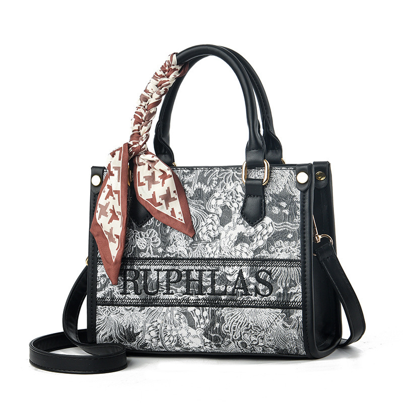 Commuter Tote bag for Women 2025 New style, high-end patterned embroidered handbag, single-shoulder crossbody bag Item Picture