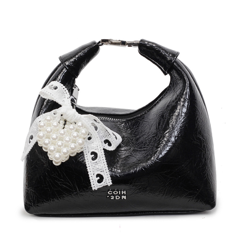 Trendy bestseller pleated handbag 2025 new style versatile and stylish women's bag, high-end crossbody bag, solid color single-shoulder bag Item Picture