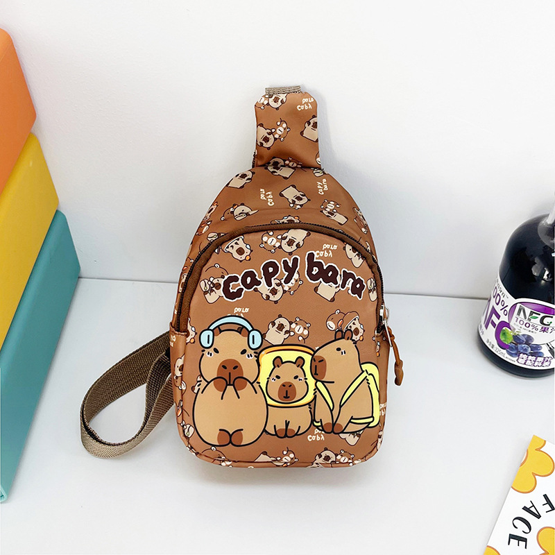 Cute cartoon children's bags, trendy boys' bags, chest bags, and crossbody bags for kindergarten girls going out Application Scenario