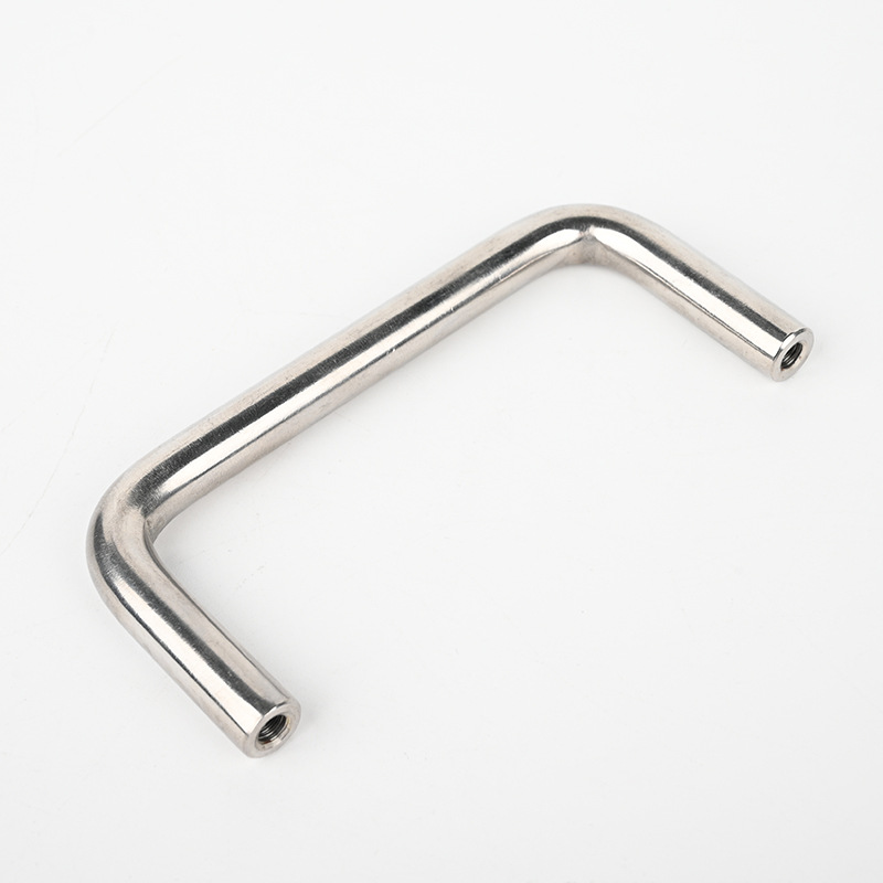 304 stainless steel handle welded cabinet door, extended distribution box, cabinet door and window, drawer handle, stainless steel U-shaped handle details Picture