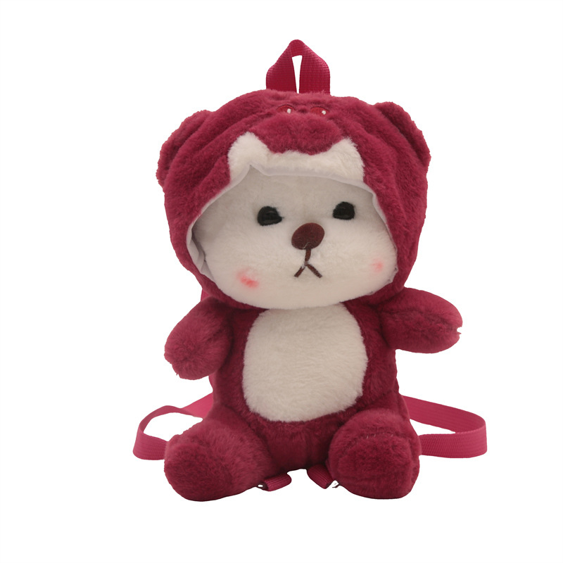 The 2024 new style of cartoon Japanese-style plush double backpack transforms into a crossbody bag, a loose change key bag, and a claw machine doll for exchange Item Picture