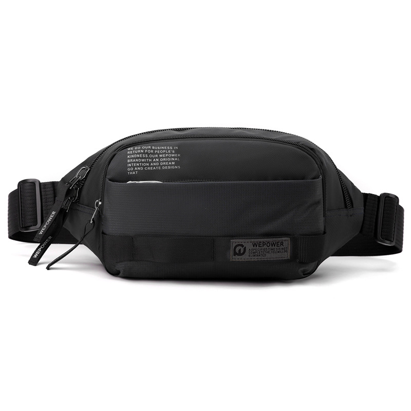 WEPOWER's new men's waist bag is a simple and trendy crossbody bag, a chest bag, a sports small bag, and a travel chest bag Item Picture