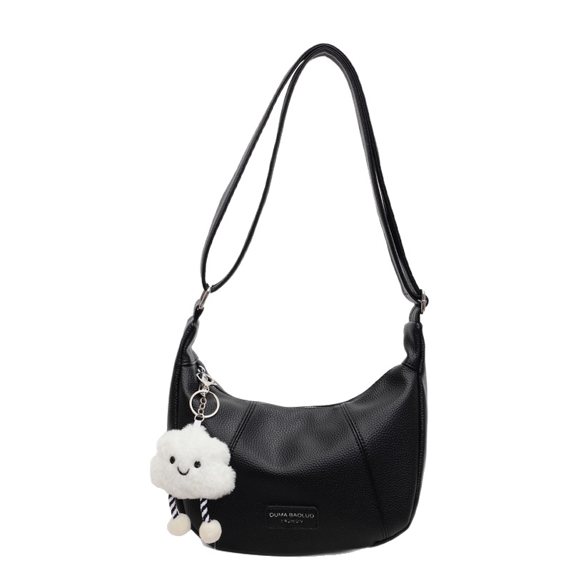 Cross-border fashion Korean-style soft dumpling bag for women 2025 Summer new versatile ins solid color single-shoulder crossbody bag Item Picture