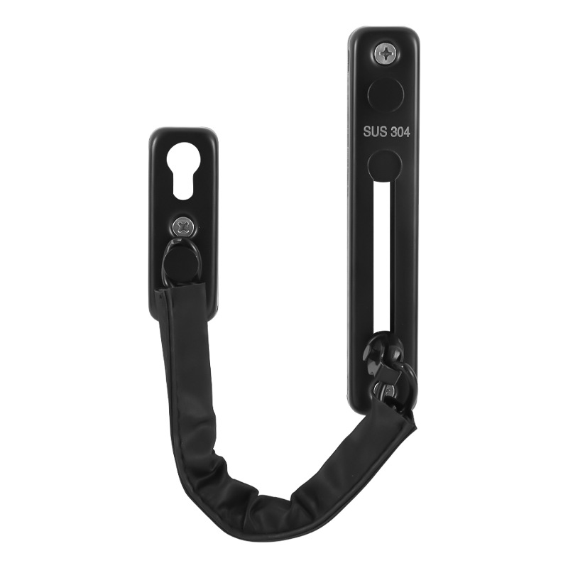 304 stainless steel anti-theft chain door chain, safety door lock buckle, hotel door bolt lock buckle, thickened chain lock without drilling Item Picture