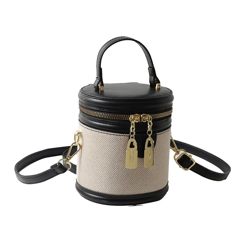 Cross-border stylish handbag, bucket bag, 2025 new trendy and fashionable color-blocking single-shoulder bag, high-end crossbody bag Item Picture