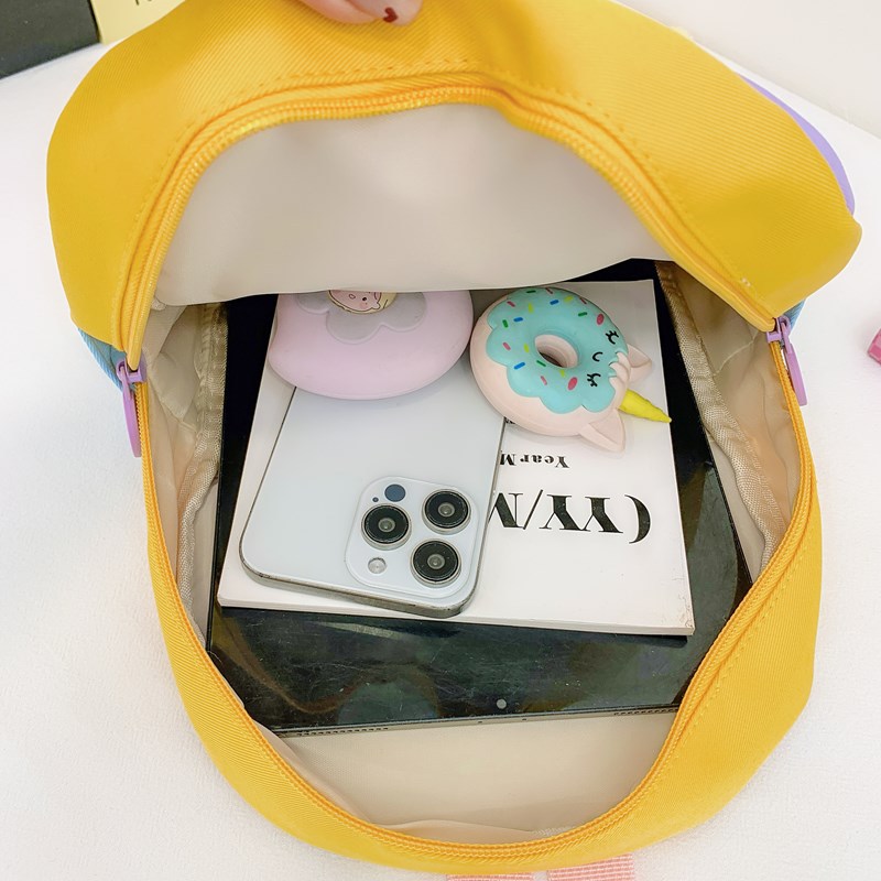 New cartoon ultra-light kindergarten baby schoolbag, cute for boys going out, casual backpack for girls, small class backpack Specification drawing