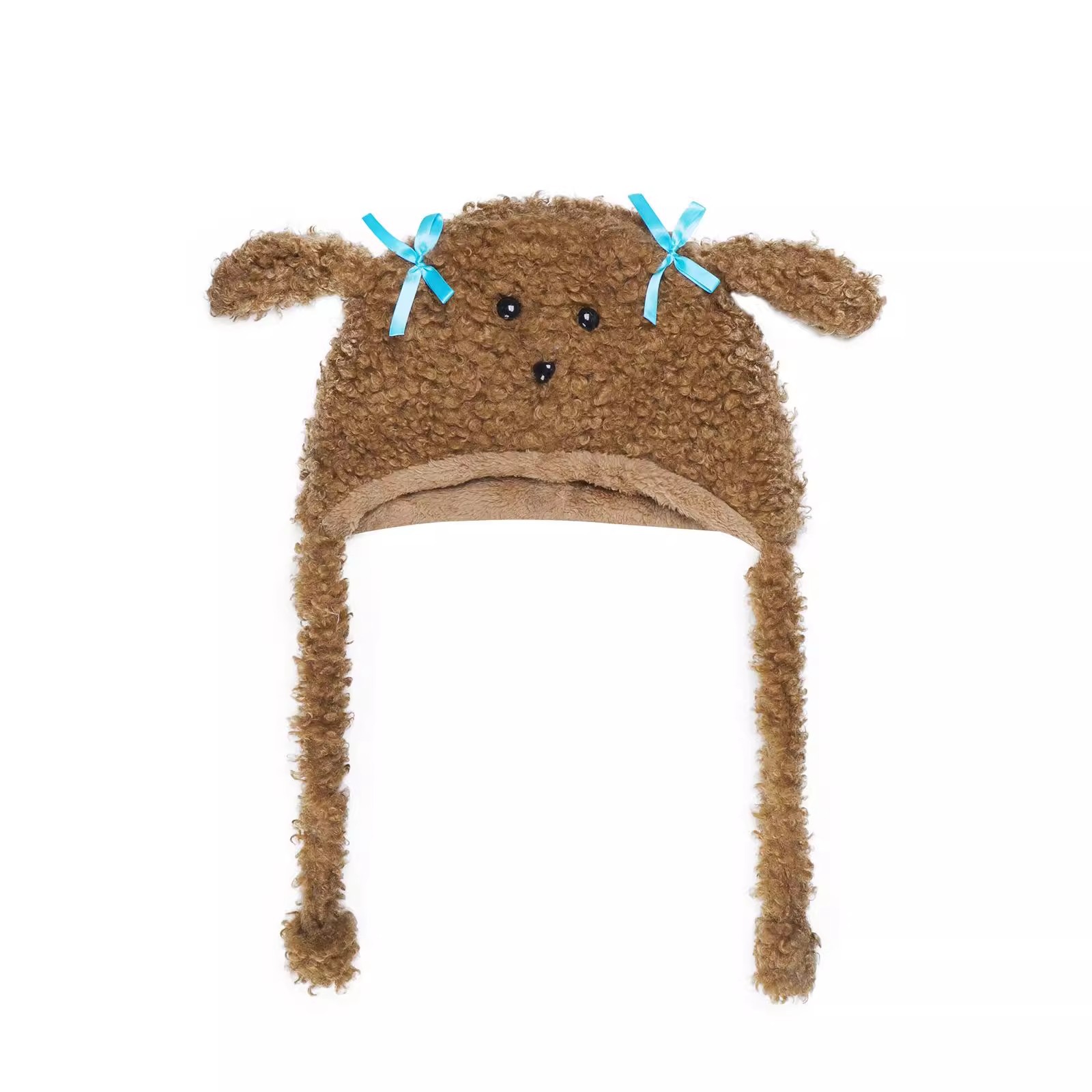 Cute little dog warm ear-protecting hat with a girlish heart, soft and glutinous winter cold-proof headband, thickened, versatile Lei Feng hat for students Item Picture