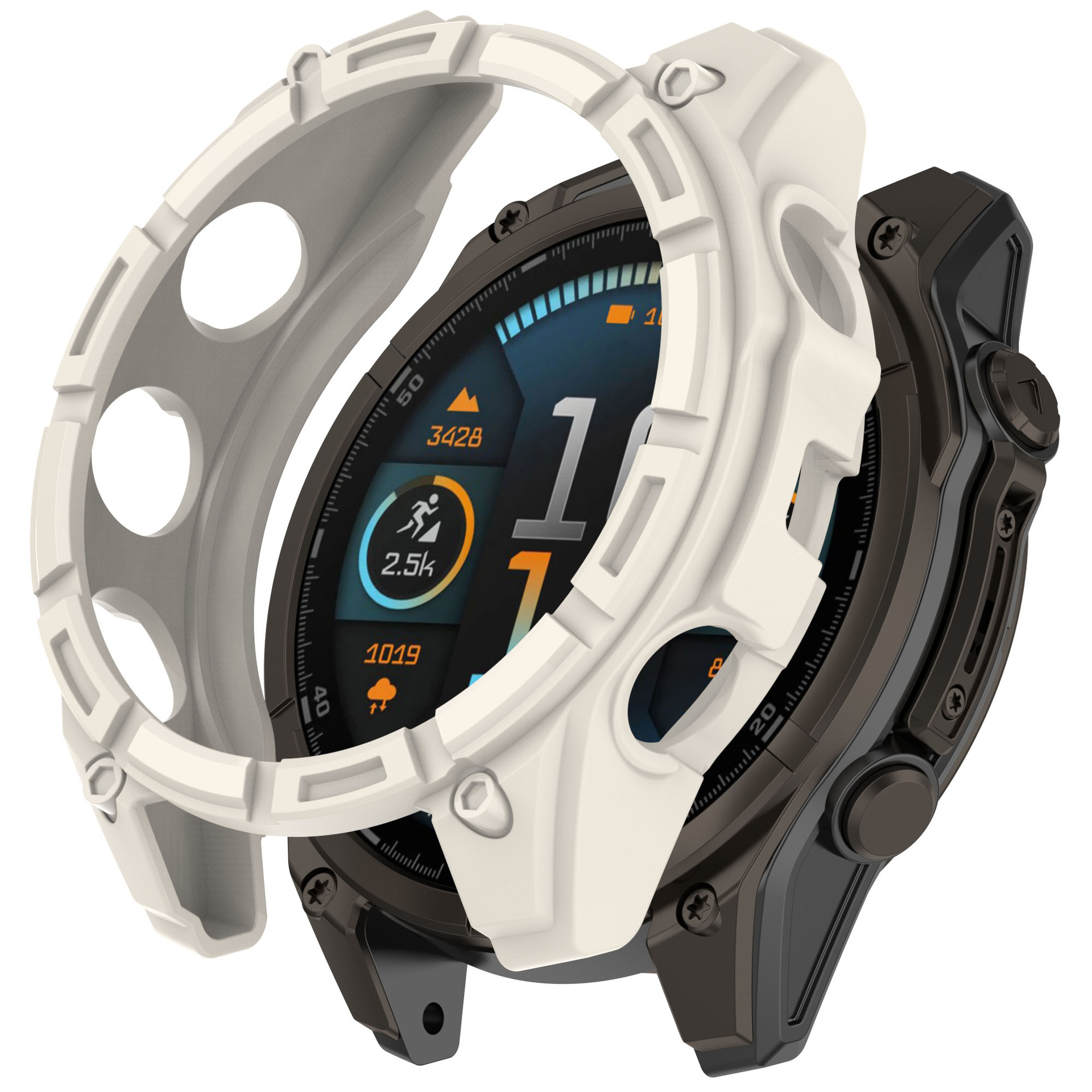 Suitable for Garmin Fenix8 skeletonized protective case. The fenix8 case is a semi-enclosed armor case Item Picture