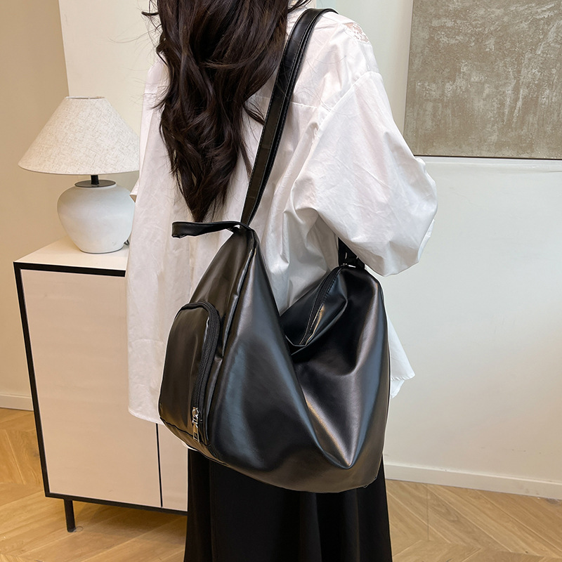 Cross-border high-end retro large-capacity backpack for women 2025 new style casual and versatile commuting single-shoulder crossbody bag trend Specification drawing