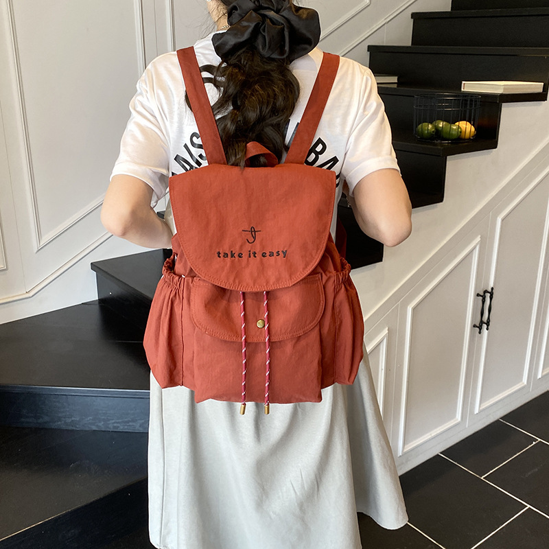 Wholesale of cross-border Oxford cloth backpacks for women, large capacity backpacks, casual college style schoolbags, and commuting and travel backpacks Specification drawing
