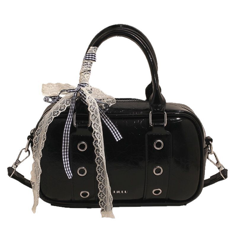 2025 New cross-border handbag, women's casual and simple soft leather bowling bag, high-end single-shoulder crossbody bag Item Picture