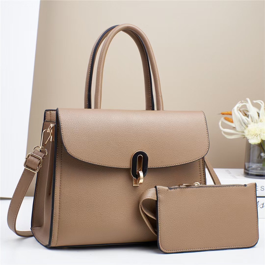 High-end women's handbag, cross-border two-piece set, mother and child bag, large capacity, simple single-shoulder crossbody bag wholesale Specification drawing