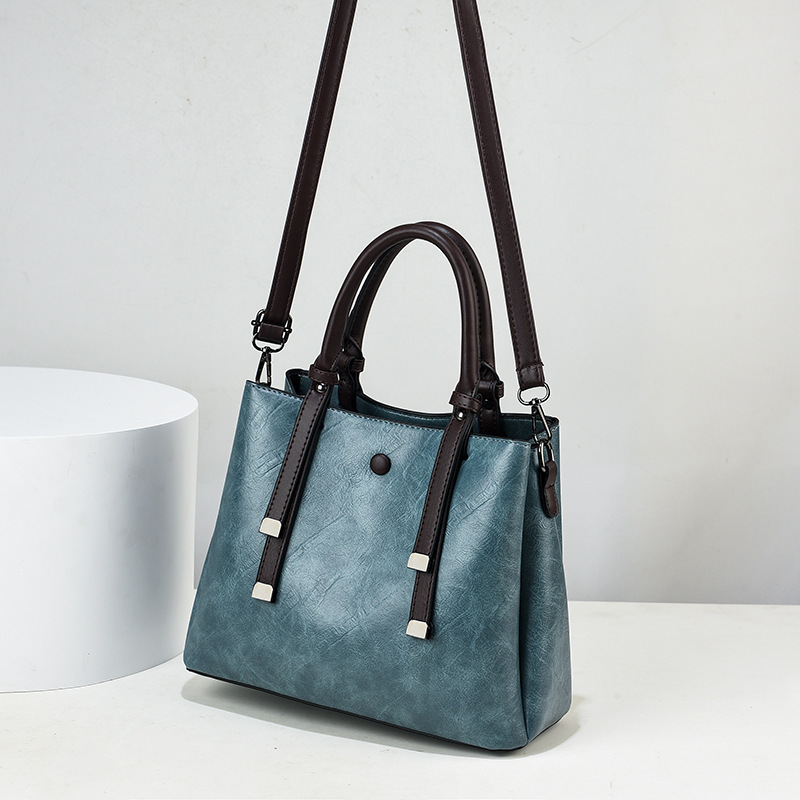 Large women's bag 2022 Autumn New style trendy retro handbag, large capacity, elegant texture, single-shoulder bag, mom bag Specification drawing