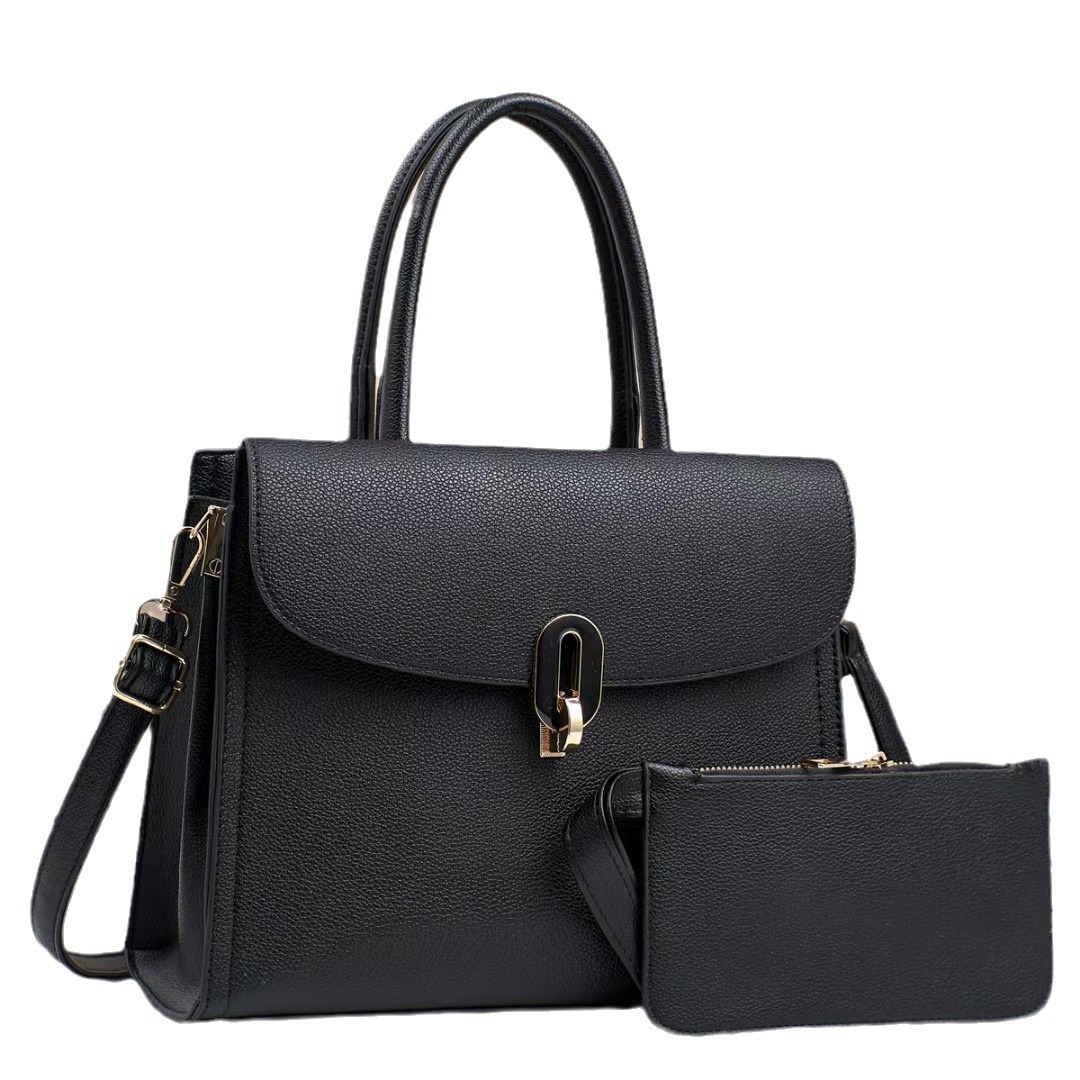High-end women's handbag, cross-border two-piece set, mother and child bag, large capacity, simple single-shoulder crossbody bag wholesale Item Picture