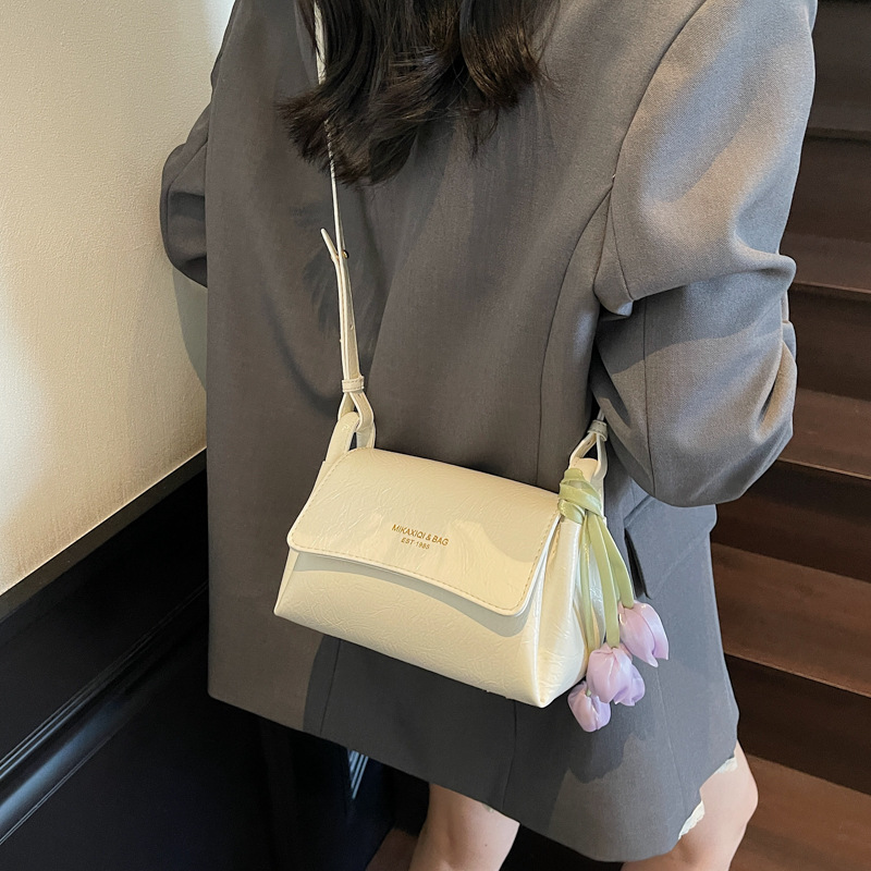 2025 Summer New versatile underarm bag, fashionable small square bag, simple women's bag, fashionable single-shoulder bag, commuter crossbody bag Specification drawing