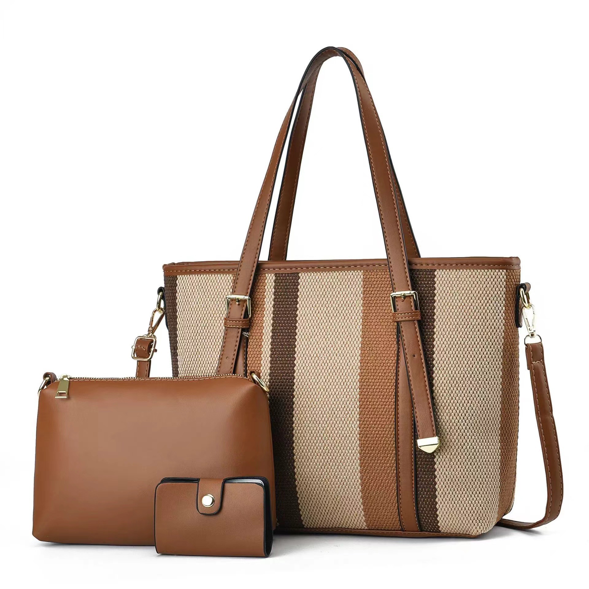 A new style of women's handbag with a niche design sense for commuting to work, a shoulder bag, a high-end mother-and-child tote bag and a large bag full figure