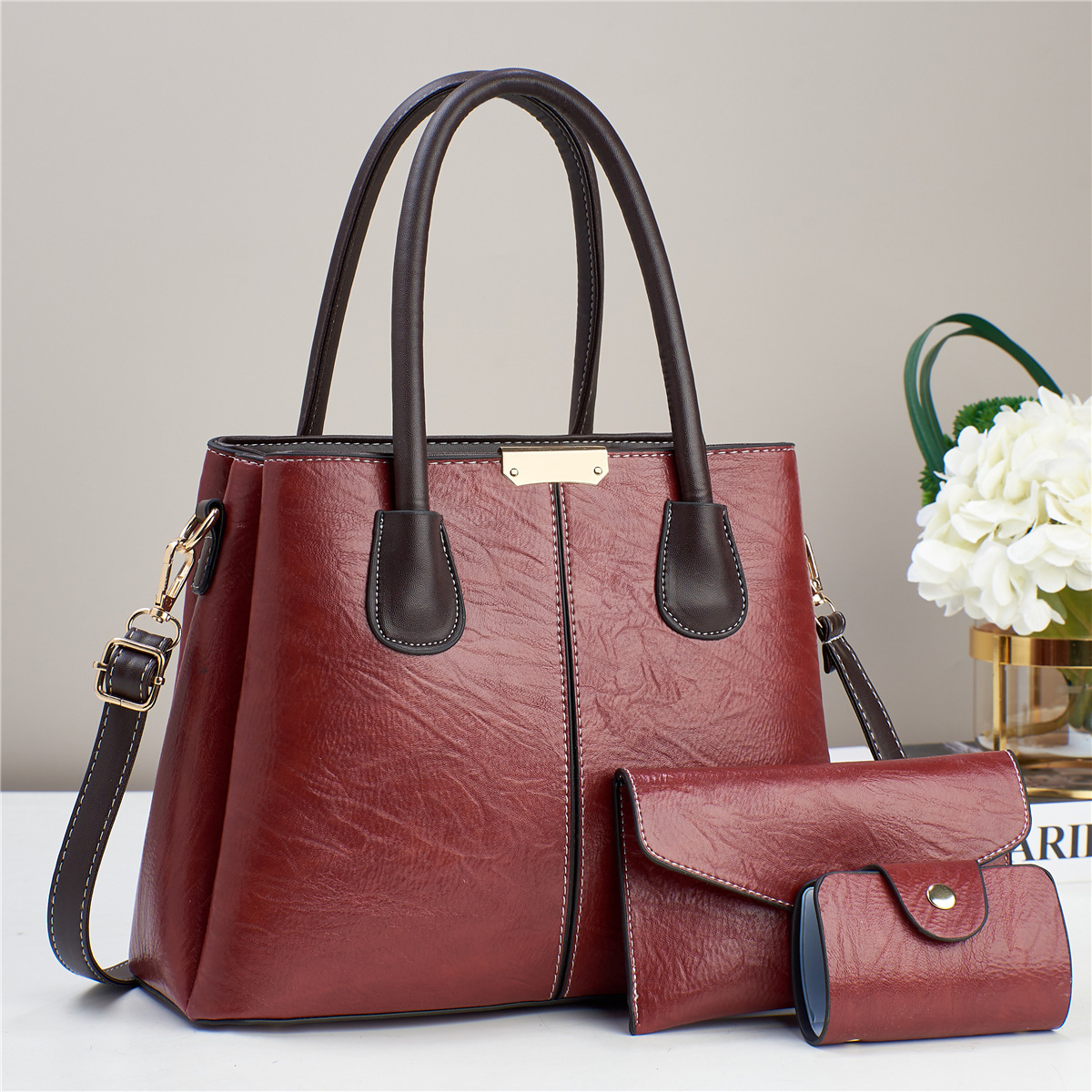 Women's bag, single-shoulder bag, 2024 new retro and fashionable women's bag, versatile mother-and-child bag, large bag, single-shoulder bag, crossbody bag details Picture