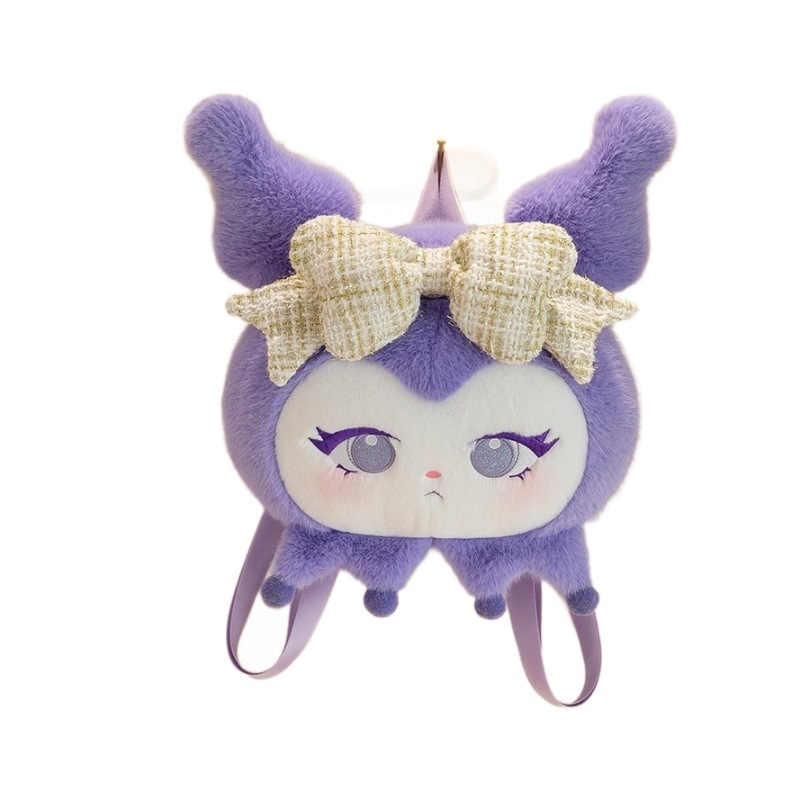 New Kuromi Melody children's plush backpacks, export cartoon Sanrio doll bags, girls' dolls wholesale Item Picture