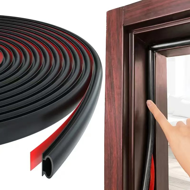 Cross-border exclusive black and white anti-theft door sealing strips, 10*6 in size, 6m / 10m / 15m per roll, TPE windproof details Picture