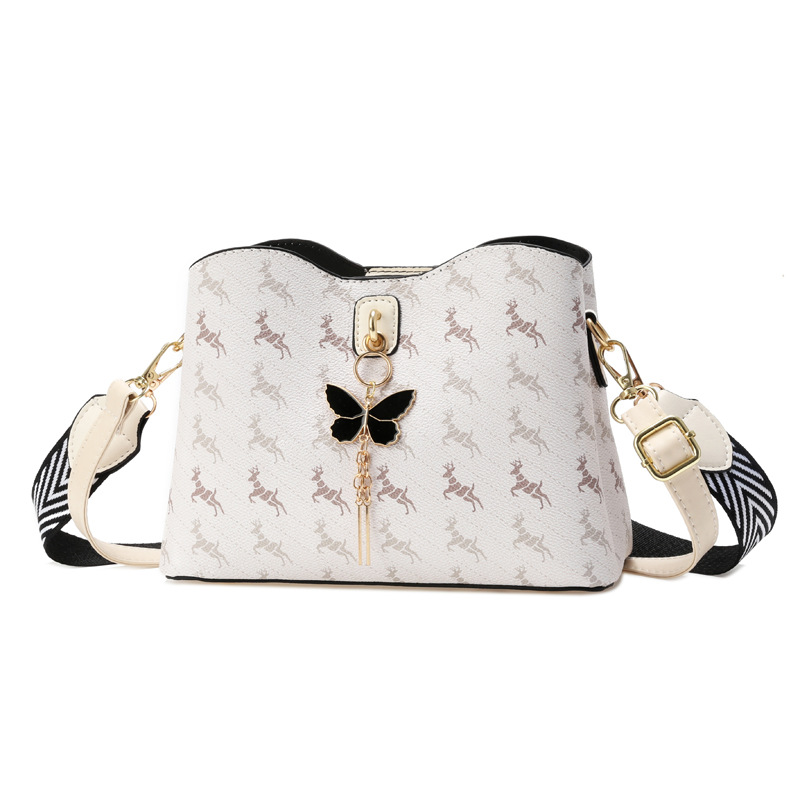 Wholesale of fashionable single-shoulder bags, foreign trade women's bags, printed 2024 new crossbody bags, personalized bucket bags, simple small bags Item Picture