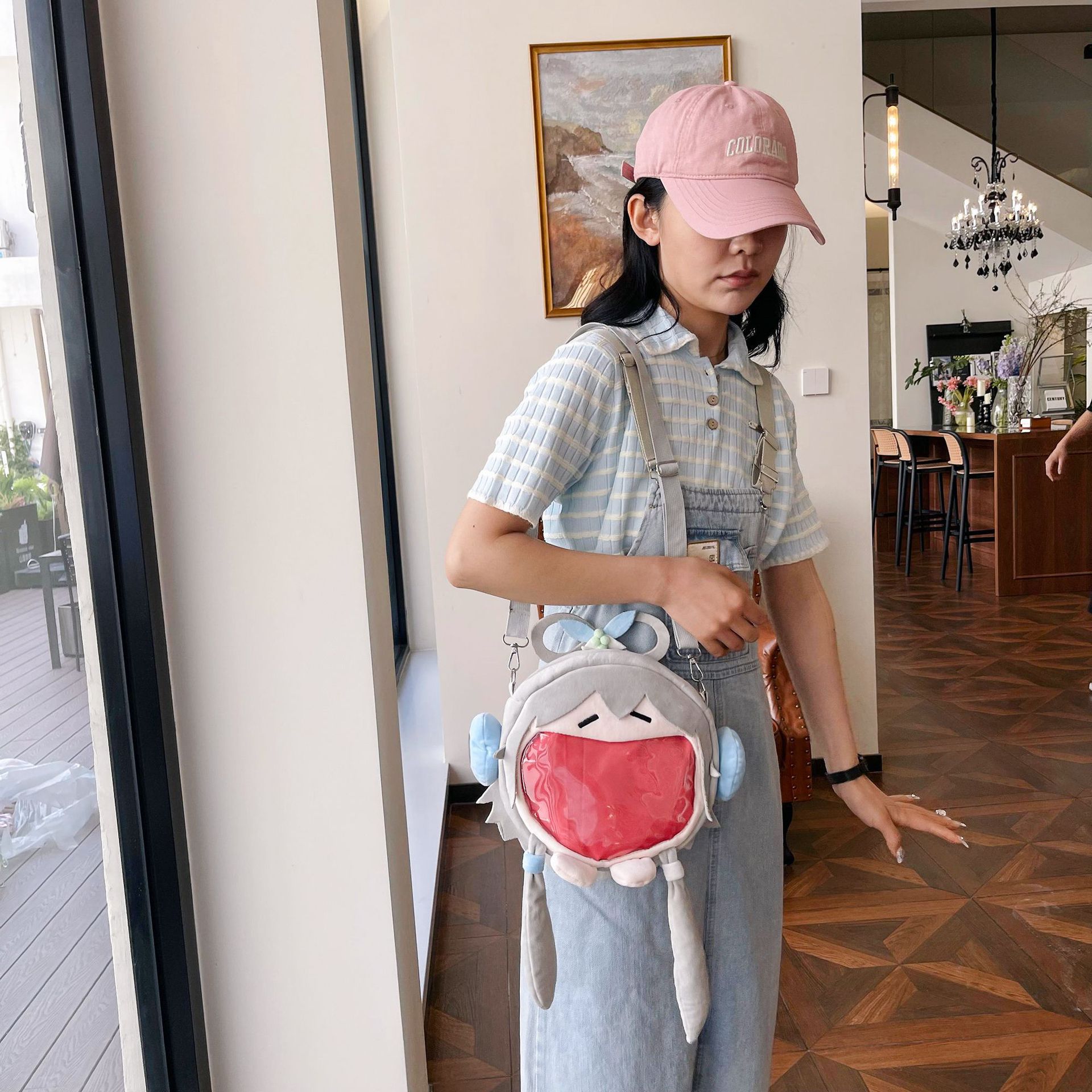New cartoon Luo Tianyi Pain Bag, plush crossbody bag series, Super Happy big mouth transparent jelly bag factory direct sales details Picture