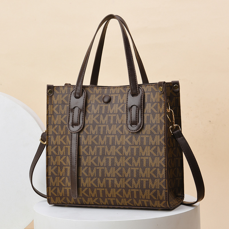 Women's printed bag 2023 New style fashionable tote bag, simple and elegant, European and American personality single-shoulder crossbody handbag full figure