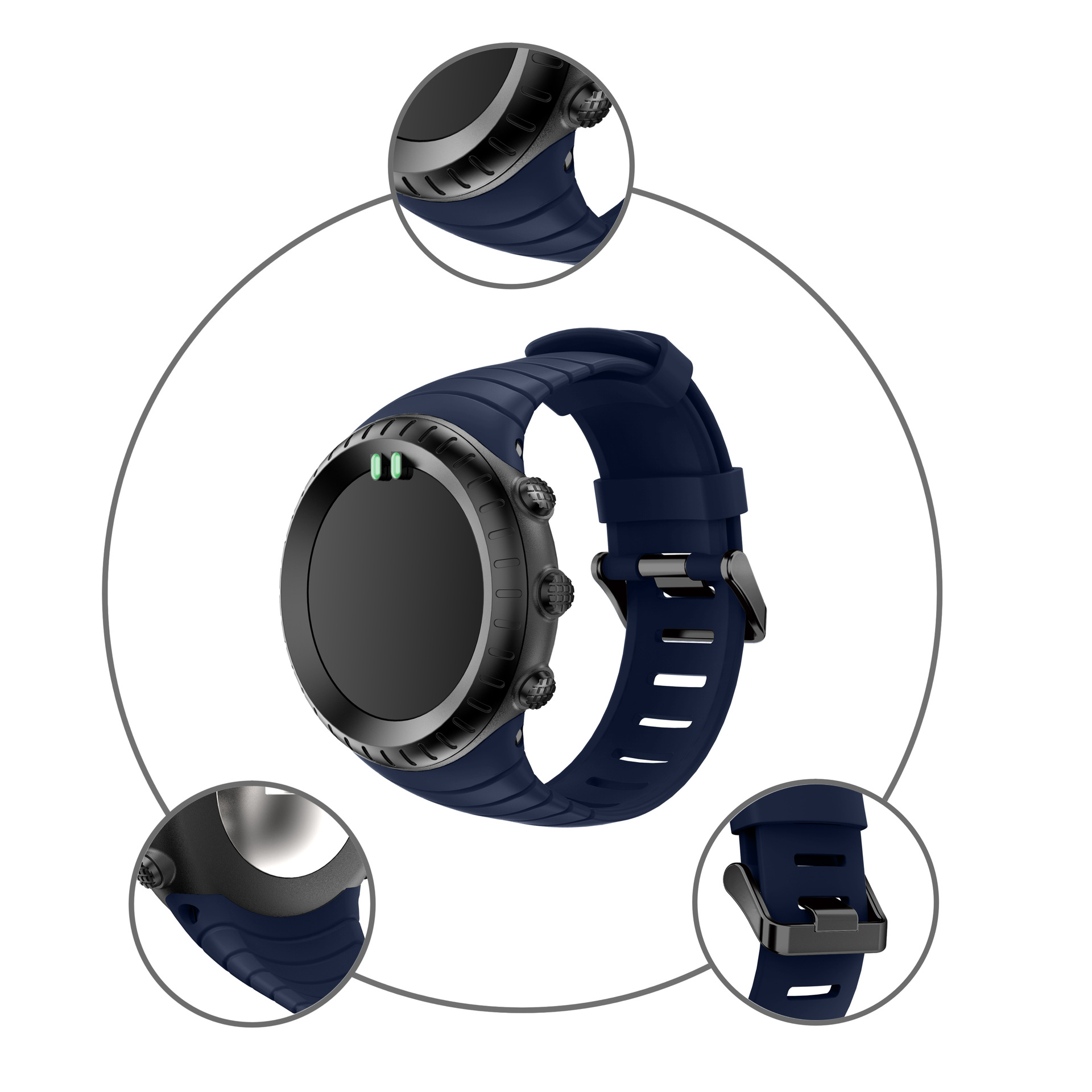 Suitable for SUUNTO Core Core series TPU watch straps and Suunto Core sports silicone watch straps Item Picture