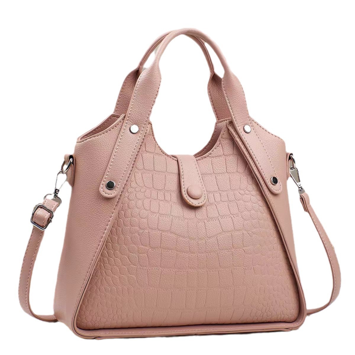 A new popular stone-patterned patchwork fashionable and versatile cross-border Korean-style women's handbag, single-shoulder crossbody bag Item Picture